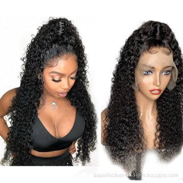 Brazilian Water Loose Body Wave Pre Plucked 13*4 360 Lace Frontal Wigs For Women Cuticle Aligned Curly Human Hair Lace Front Wig